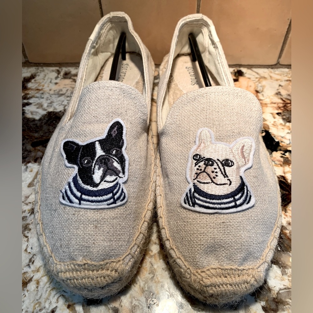 Soludos Teddy and Gigi Frenchie espadrilles size 9